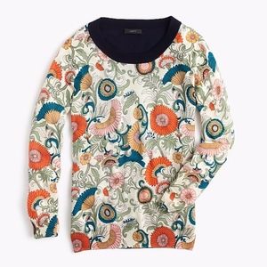 J. Crew Tippi sweater in ornate floral